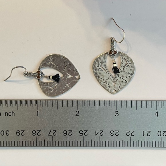 Silpada Sterling Silver Tassel Fringe with Swarovski Crystals Earrings W3382 - Picture 14 of 15